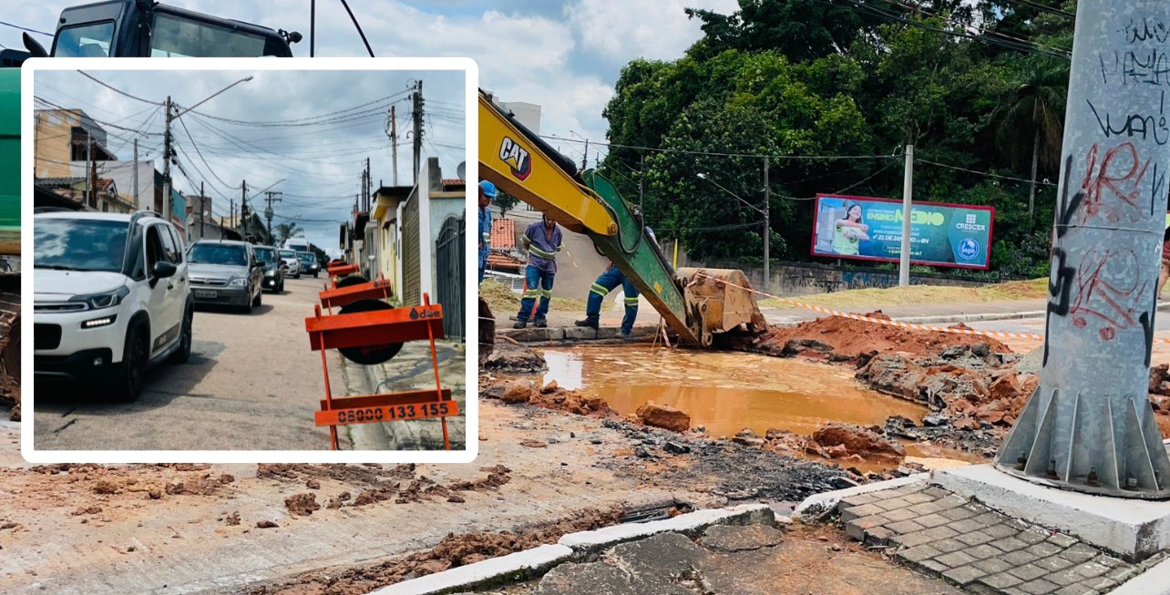 Obra do DAE provoca congestionamento na região da Vila Cristo POP TV