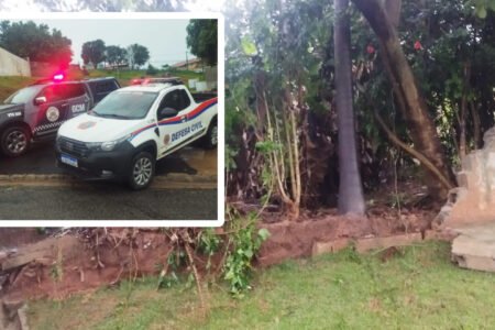 Chuva derruba muro de escola em Várzea Paulista